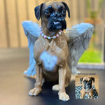 Load image into Gallery viewer, Custom Angel Wings Pet Sculpture - Personalized 3D Resin Dog & Cat Memorial Statue - Hand-Painted Pet Lover Gift - Unique Animal Artwork