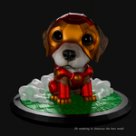 Load image into Gallery viewer, Custom Superhero Dog Diorama
