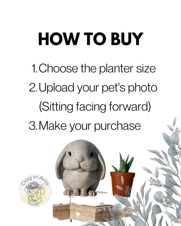 Bunny Planter Pot - Personalized